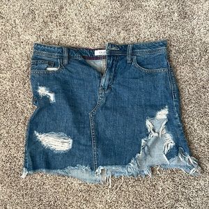Jean mini skirt